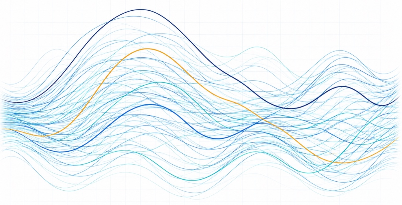 Ensemble of smooth functional curves